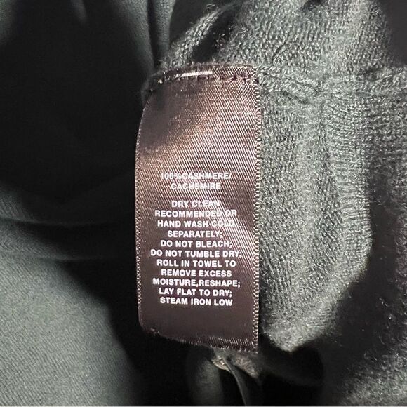 Lafayette 148 New York Cashmere Faux Wrap Sweater in Spruce XL - Picture 5 of 7